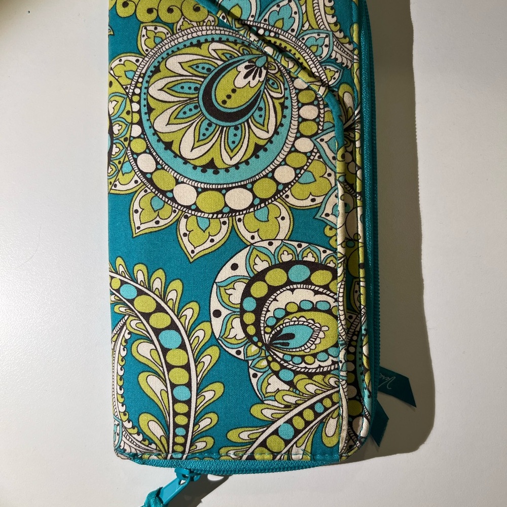 Retired Vera Bradley Peacock Paisley Wallet and Passport Holder